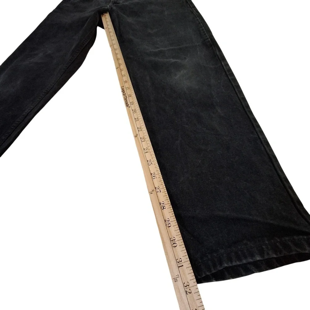 VTG Levi's 550 Relaxed Fit Tapered Leg Jeans Mens 38x32* Black Denim Orange Tab - Picture 9 of 12